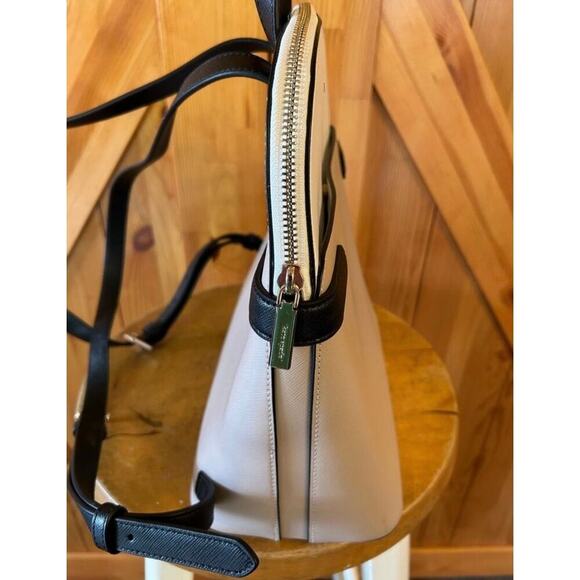 Kate Spade Staci Medium Dome Backpack Color-block Beige Saffiano Leather - Picture 4 of 10